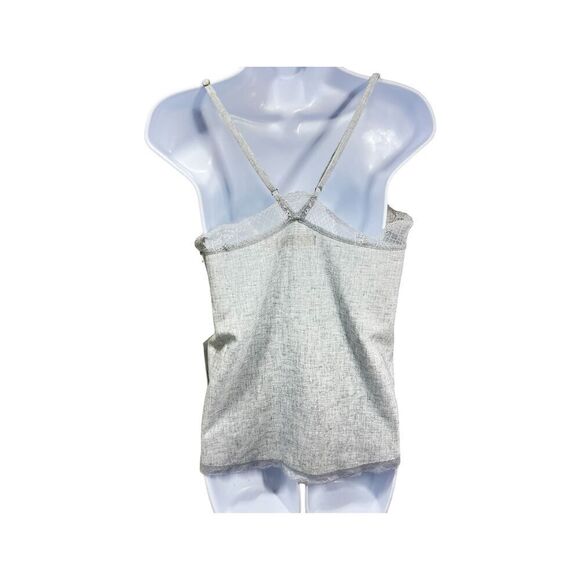 bishop + young Light Gray Cami/Tank with Lace New S - Picture 2 of 9